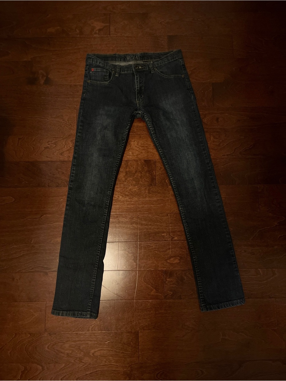 Vintage Slim Straight Women's Jeans in Dark Blue